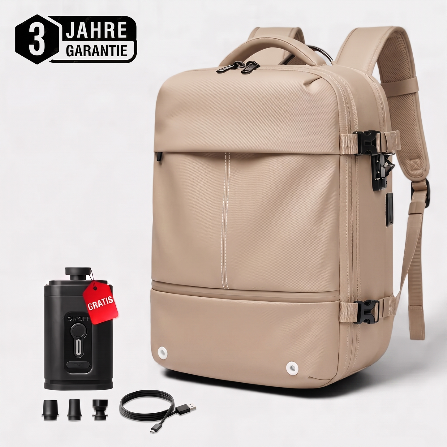 Bis zu 50% mehr Platz mit dem PACKORO Rucksack