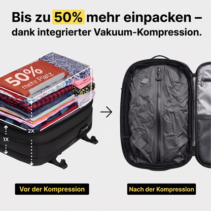 Bis zu 50% mehr Platz mit dem PACKORO Rucksack