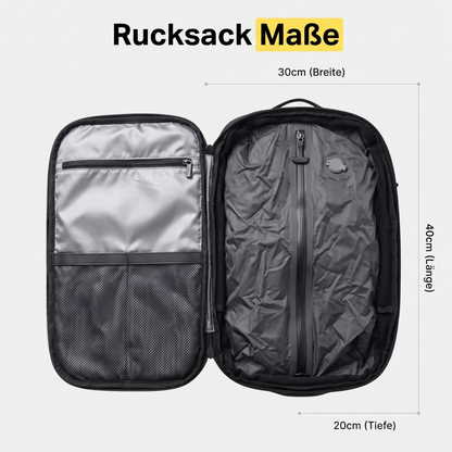 Bis zu 50% mehr Platz mit dem PACKORO Rucksack